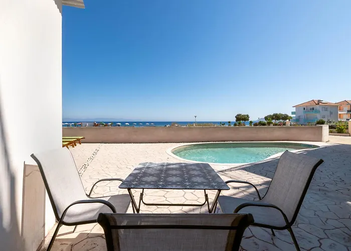 White & Blue Beachfront Luxury Villa